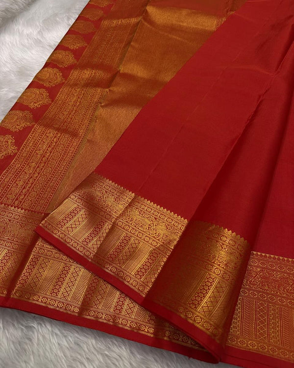Red Kanjivaram Silk Saree | Wedding & Festive Wear