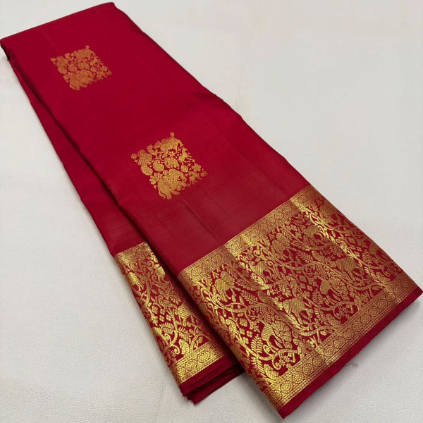 Red Kanjivaram Silk Saree | Wedding & Festive Wear