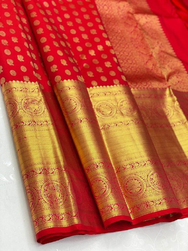 Red Kanjivaram Silk Saree | Wedding & Festive Wear