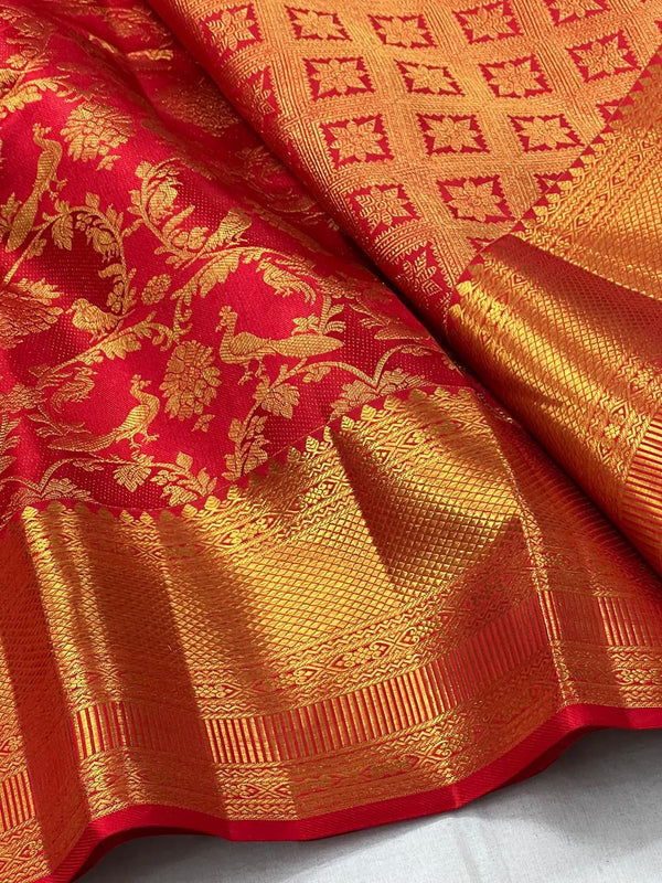 Red Kanjivaram Silk Saree | Wedding & Festive Wear