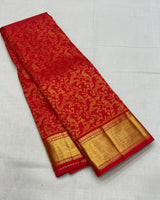 Red Kanjivaram Silk Saree | Wedding & Reception Wear