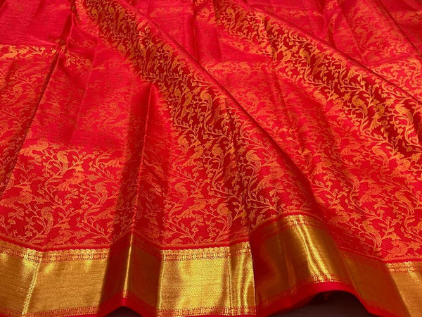 Red Kanjivaram Silk Saree | Wedding & Reception Wear