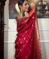 Red Paithani Silk Saree | Festive & Party Wear