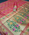 Red Paithani Silk Saree | Peacock Motif Zari Pallu