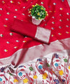Red Paithani Silk Saree | Traditional Wedding Wear