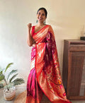Red Paithani Silk Saree | Wedding & Festive Wear