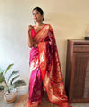 Red Paithani Silk Saree | Wedding & Festive Wear