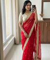 Red Space Satin Sequence Work Saree for Party & Wedding | RD APEXA