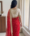 Red Space Satin Sequence Work Saree for Party & Wedding | RD APEXA