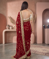 Red Space Satin Sequin Bits Work Saree for Party Wear | RD RAADO