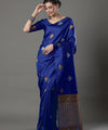 Royal Blue Banarasi Silk Saree | Bridal & Festive Wear