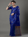 Royal Blue Banarasi Silk Saree | Bridal & Festive Wear