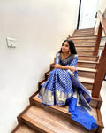 Royal Blue Banarasi Silk Saree | Ethnic Wear for Women