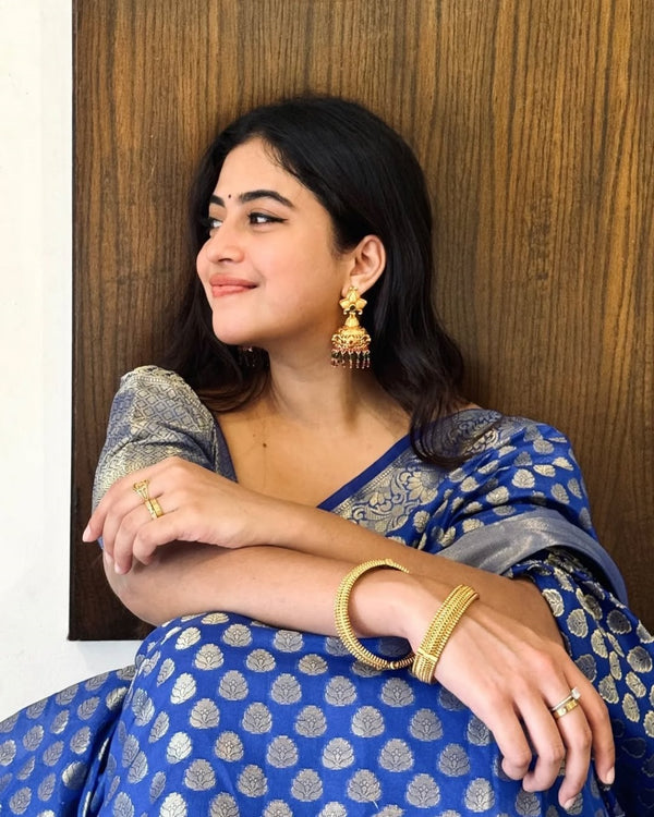 Royal Blue Banarasi Silk Saree | Ethnic Wear for Women