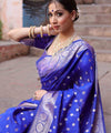 Royal Blue Banarasi Silk Saree | Ethnic Wear for Women
