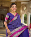 Royal Blue Banarasi Silk Saree | Traditional Wedding Wear