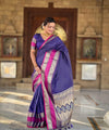 Royal Blue Banarasi Silk Saree | Traditional Wedding Wear