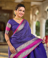 Royal Blue Banarasi Silk Saree | Traditional Wedding Wear