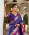 Royal Blue Banarasi Silk Saree | Traditional Wedding Wear