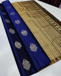 Royal Blue Banarasi Silk Saree | Traditional Zari Weave