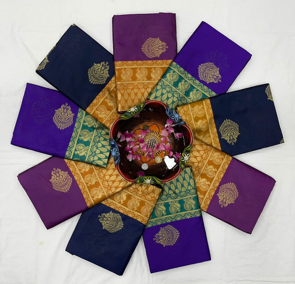 Royal Blue Banarasi Silk Saree | Traditional Zari Weave