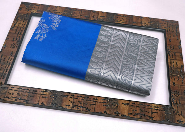 Royal Blue Banarasi Silk Saree | Wedding & Reception Wear