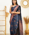 Royal Blue Jacquard Silk Saree | Ethnic Wear for Women
