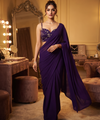 Royal Purple Bollywood Designer Saree | Party & Festive Wear
