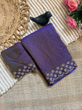 Royal Purple Space Silk Jarkan Work Saree for Wedding & Party | RD TAMANAH