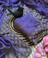 Royal Purple Space Silk Jarkan Work Saree for Wedding & Party | RD TAMANAH