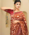 Rust Brown Banarasi Silk Saree | Festival & Ceremony Wear