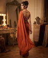 Rust Orange Bollywood Designer Saree | Party & Festive Wear