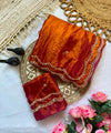 Rust Orange Bollywood Designer Saree | Party & Festive Wear
