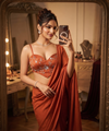 Rust Orange Bollywood Designer Saree | Party & Festive Wear