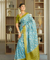 Sky Banarasi Silk Saree | Festival & Ceremony Wear