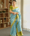 Sky Banarasi Silk Saree | Festival & Ceremony Wear