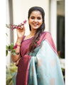 Sky Banarasi Silk Saree | Traditional Wedding Wear