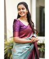 Sky Banarasi Silk Saree | Traditional Wedding Wear