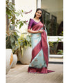 Sky Banarasi Silk Saree | Traditional Wedding Wear