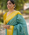 Sky Banarasi Silk Saree | Traditional Zari Weave