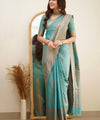 Sky Banarasi Silk Saree | Wedding & Reception Wear