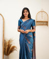 Sky Banarasi Silk Saree | Wedding & Reception Wear
