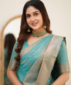 Sky Banarasi Silk Saree | Wedding & Reception Wear