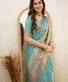 Sky Banarasi Silk Saree | Wedding & Reception Wear
