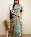 Sky Banarasi Silk Saree | Wedding & Reception Wear