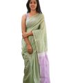 Sky Blue Cotton Saree | Ethnic Wear for Women