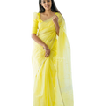 Sky Blue Cotton Saree | Ethnic Wear for Women