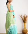 Sky Blue Cotton Saree | Ethnic Wear for Women