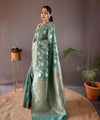 Sky Blue Cotton Saree | Everyday Ethnic Wear