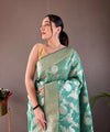 Sky Blue Cotton Saree | Everyday Ethnic Wear